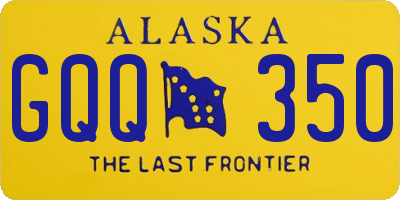 AK license plate GQQ350