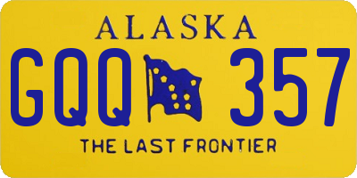 AK license plate GQQ357
