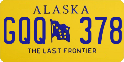 AK license plate GQQ378