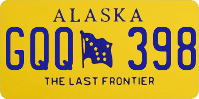 AK license plate GQQ398