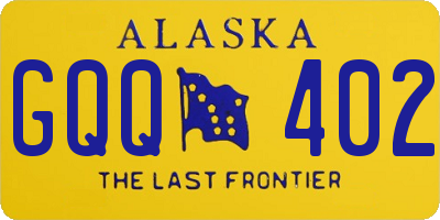 AK license plate GQQ402