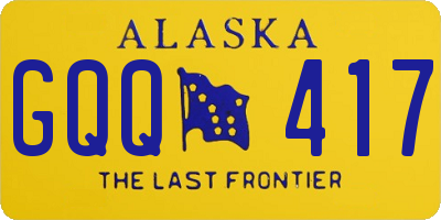 AK license plate GQQ417