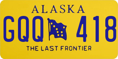AK license plate GQQ418