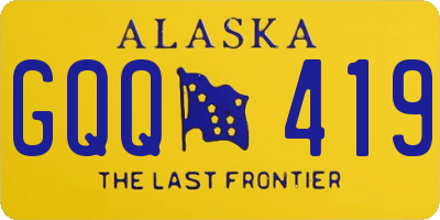 AK license plate GQQ419