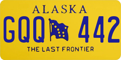 AK license plate GQQ442