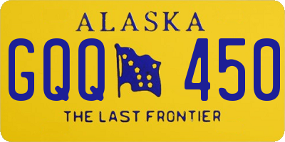 AK license plate GQQ450