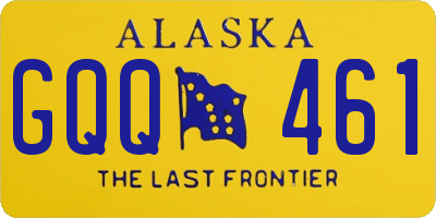 AK license plate GQQ461