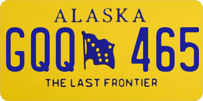 AK license plate GQQ465