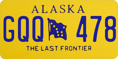AK license plate GQQ478