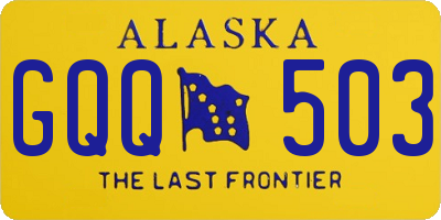 AK license plate GQQ503