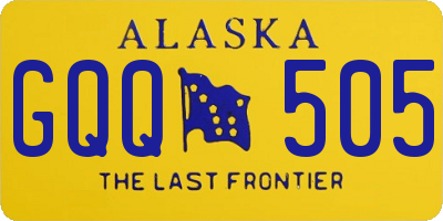 AK license plate GQQ505