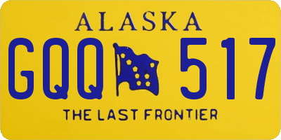 AK license plate GQQ517