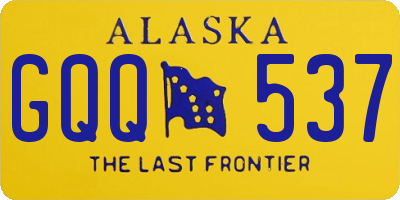AK license plate GQQ537