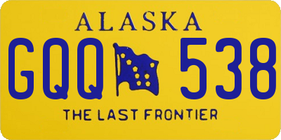 AK license plate GQQ538