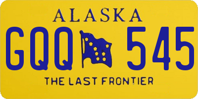 AK license plate GQQ545
