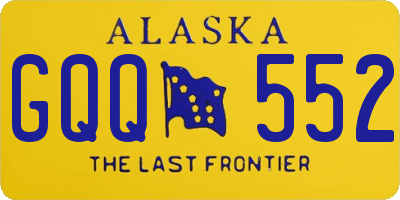 AK license plate GQQ552