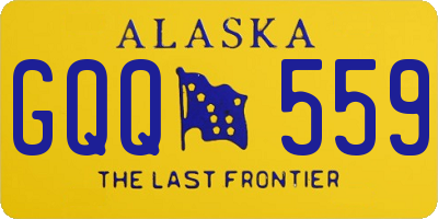 AK license plate GQQ559
