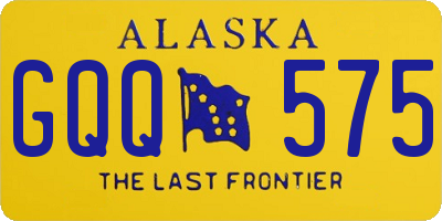 AK license plate GQQ575