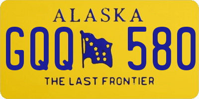 AK license plate GQQ580