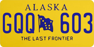 AK license plate GQQ603