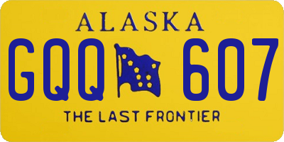 AK license plate GQQ607