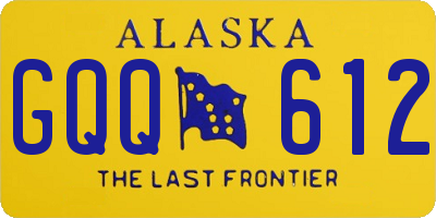 AK license plate GQQ612