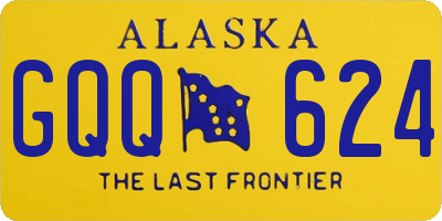 AK license plate GQQ624