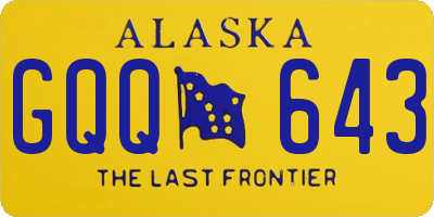 AK license plate GQQ643