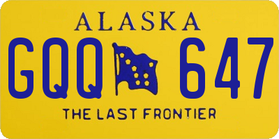 AK license plate GQQ647