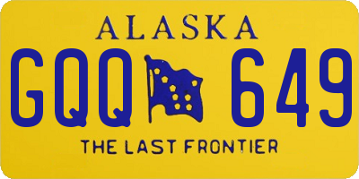AK license plate GQQ649