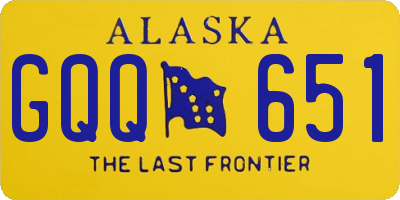 AK license plate GQQ651