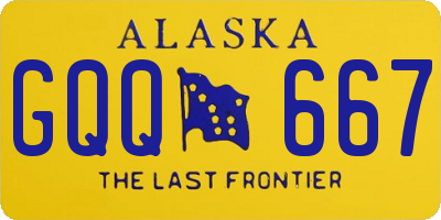 AK license plate GQQ667