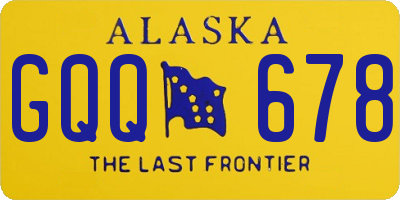 AK license plate GQQ678