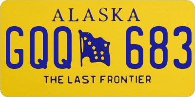AK license plate GQQ683