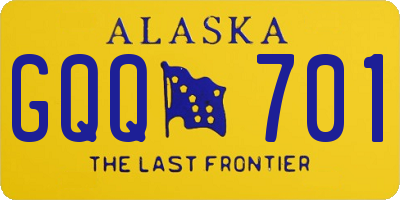 AK license plate GQQ701