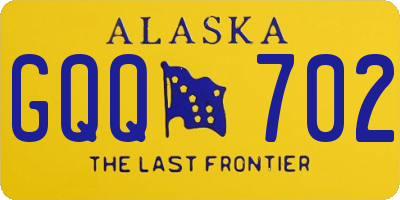 AK license plate GQQ702