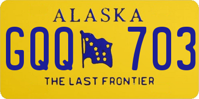 AK license plate GQQ703