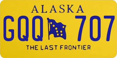 AK license plate GQQ707