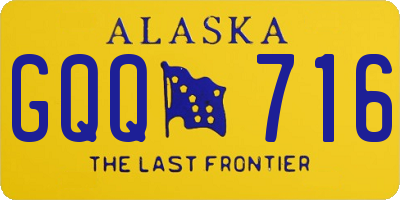 AK license plate GQQ716