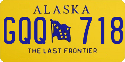 AK license plate GQQ718