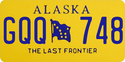 AK license plate GQQ748