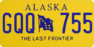 AK license plate GQQ755