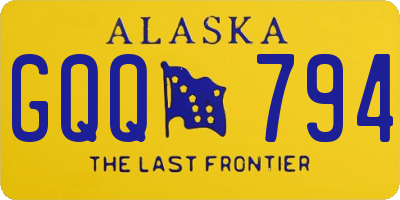 AK license plate GQQ794