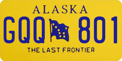AK license plate GQQ801