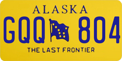 AK license plate GQQ804
