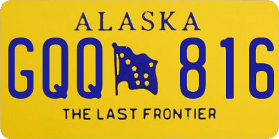 AK license plate GQQ816