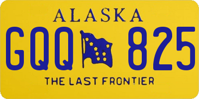 AK license plate GQQ825