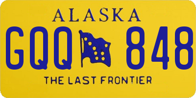 AK license plate GQQ848