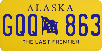 AK license plate GQQ863