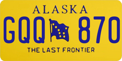AK license plate GQQ870